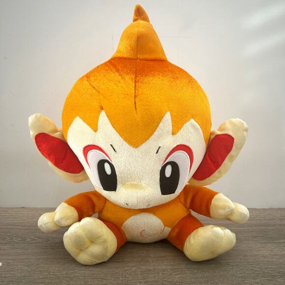 Rare Pokémon CHIMCHAR Shiny Big DX Plush Doll 12" Banpresto Japan UFO Toy 2007 - Picture 1 of 5